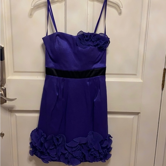 Purple Strapless Cocktail Dress - Size 2 (Max & Cleo) - Picture 3 of 5